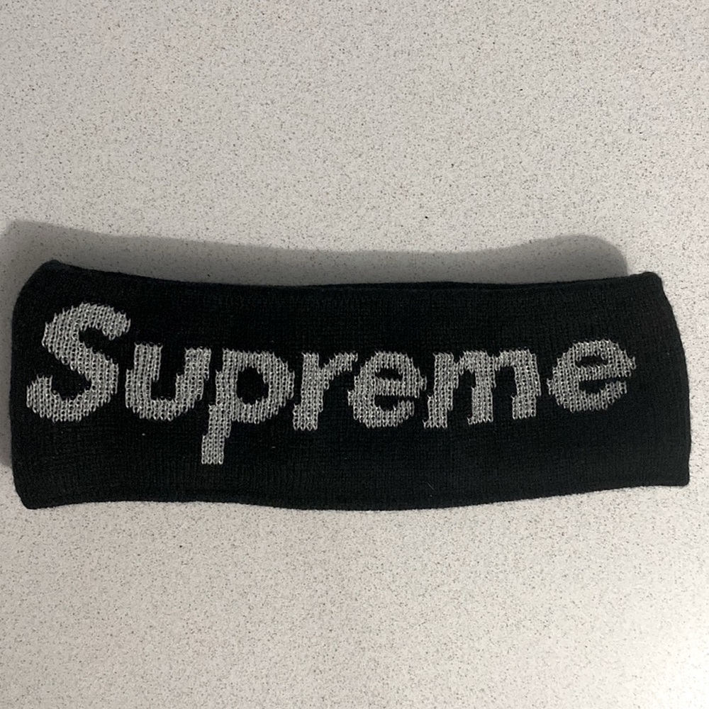 Supreme New Era Reflective Logo Headband(FW-17) Black